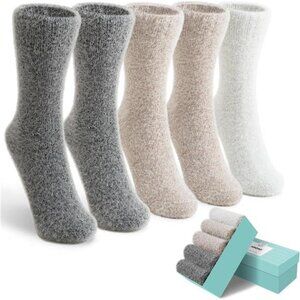 New 5 Pairs Fuzzy Soft Cozy Comfortable Socks for Women, Casual Sleep Comfy Sock